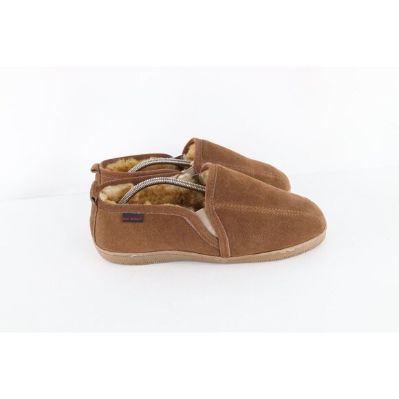 Vintage Red Wing Shoes Mens 10W Sheepskin Lined Suede Romeo Slippers Chestnut main image 5